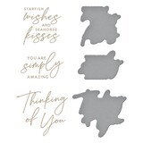 Spellbinders Seahorse Kisses Sentiments Glimmer Hot Foil Plate & Die Set (GLP-372) (OUTLET)