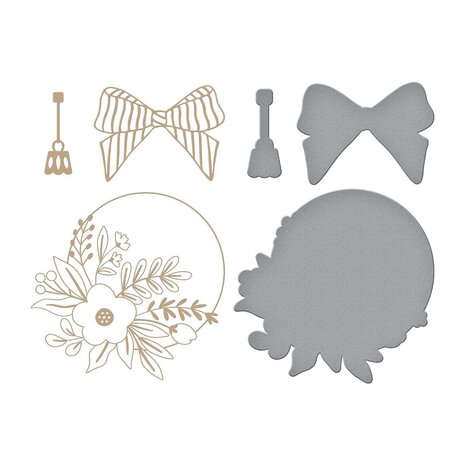 Spellbinders Blooming Ornament Glimmer Hot Foil Plate & Die (GLP-349) (OUTLET)