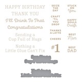 Spellbinders We Dance Glimmer Sentiments Glimmer Hot Foil Plate & Die (GLP-312) (OUTLET)