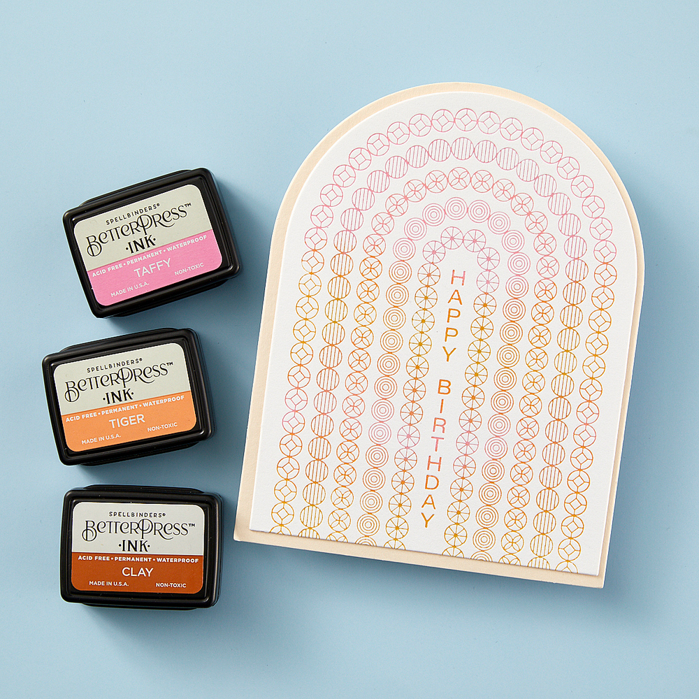 Spellbinders Arched Messages Registration Press Plate & Die Set (BPR-006) (OUTLET)