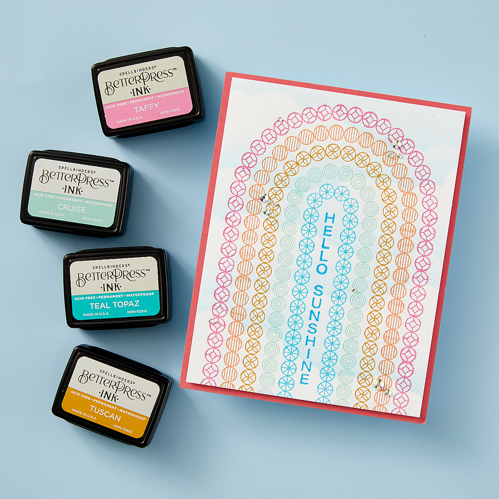 Spellbinders Arched Messages Registration Press Plate & Die Set (BPR-006) (OUTLET)