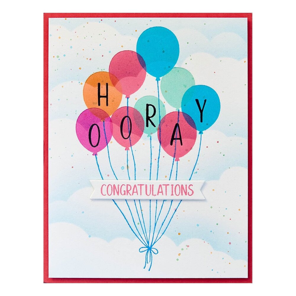 Spellbinders Happy Hooray Balloons Registration Press Plate & Die Set (BPR-005) (OUTLET)