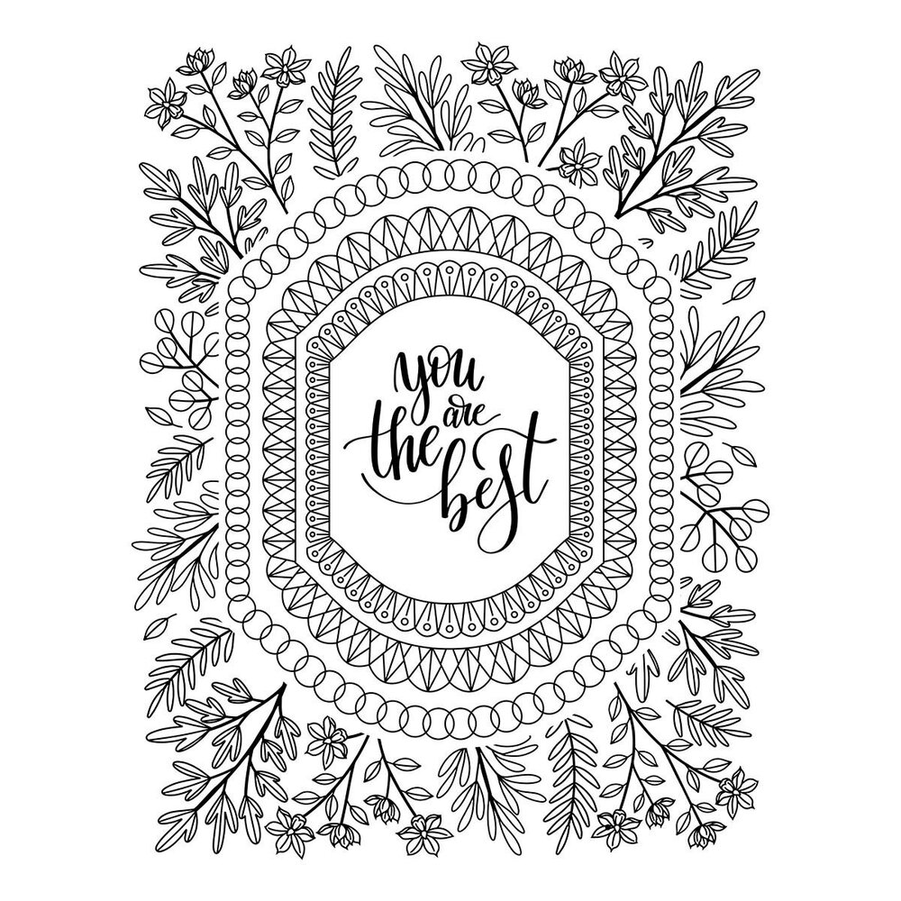 Spellbinders Mirrored Arch Nested Sprigs Press Plate (BP-112) (OUTLET)