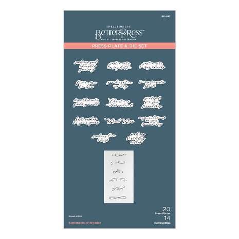 Spellbinders Sentiments of Wonder Press Plate & Die Set (BP-087) (OUTLET)