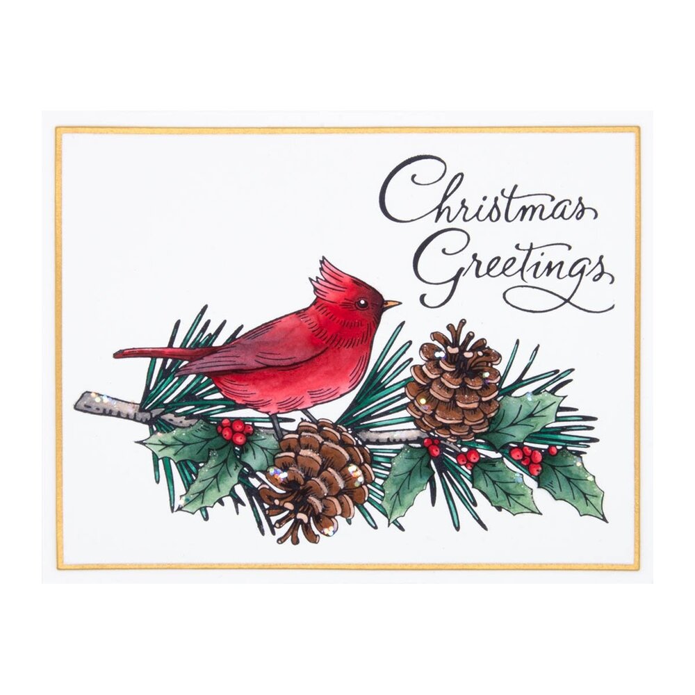 Spellbinders Christmas Greetings Press Plate (BP-071) (OUTLET)