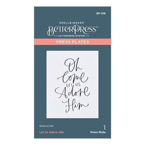 Spellbinders Let Us Adore Him Press Plate (BP-058) (OUTLET)