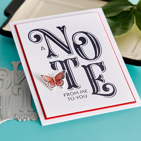 Spellbinders A Note from Me to You Press Plate (BP-040) (OUTLET)