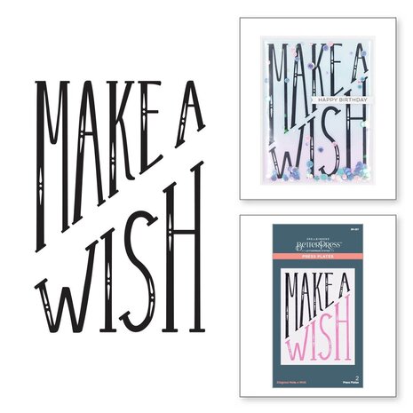 Spellbinders Diagonal Make a Wish Press Plate (BP-037) (OUTLET)