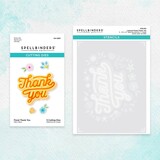 Spellbinders Floral Thank You Stencil and Die Bundle (BD-0752) (OUTLET)