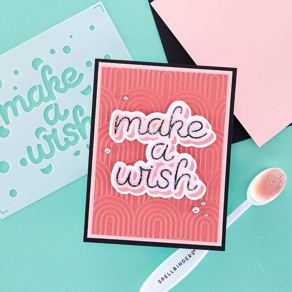 Spellbinders Make a Wish Confetti Stencil and Die Bundle (BD-0751) (OUTLET) Spellbinders Make a Wish Confetti Stencil and Die Bundle (BD-0751) (OUTLET)