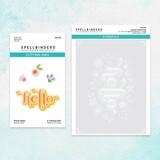 Spellbinders Floral Hello Stencil and Die Bundle (BD-0750) (OUTLET)