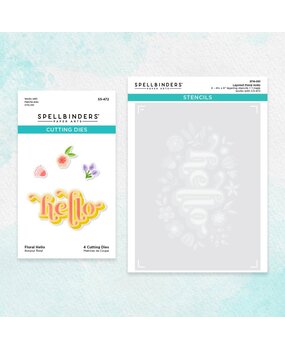 Spellbinders Floral Hello Stencil and Die Bundle (BD-0750) (OUTLET) Spellbinders Floral Hello Stencil and Die Bundle (BD-0750) (OUTLET)