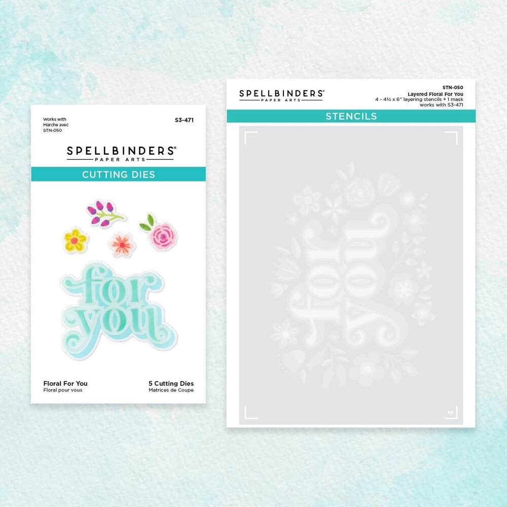 Spellbinders Floral For You Stencil and Die Bundle (BD-0749) (OUTLET) Spellbinders Floral For You Stencil and Die Bundle (BD-0749) (OUTLET)