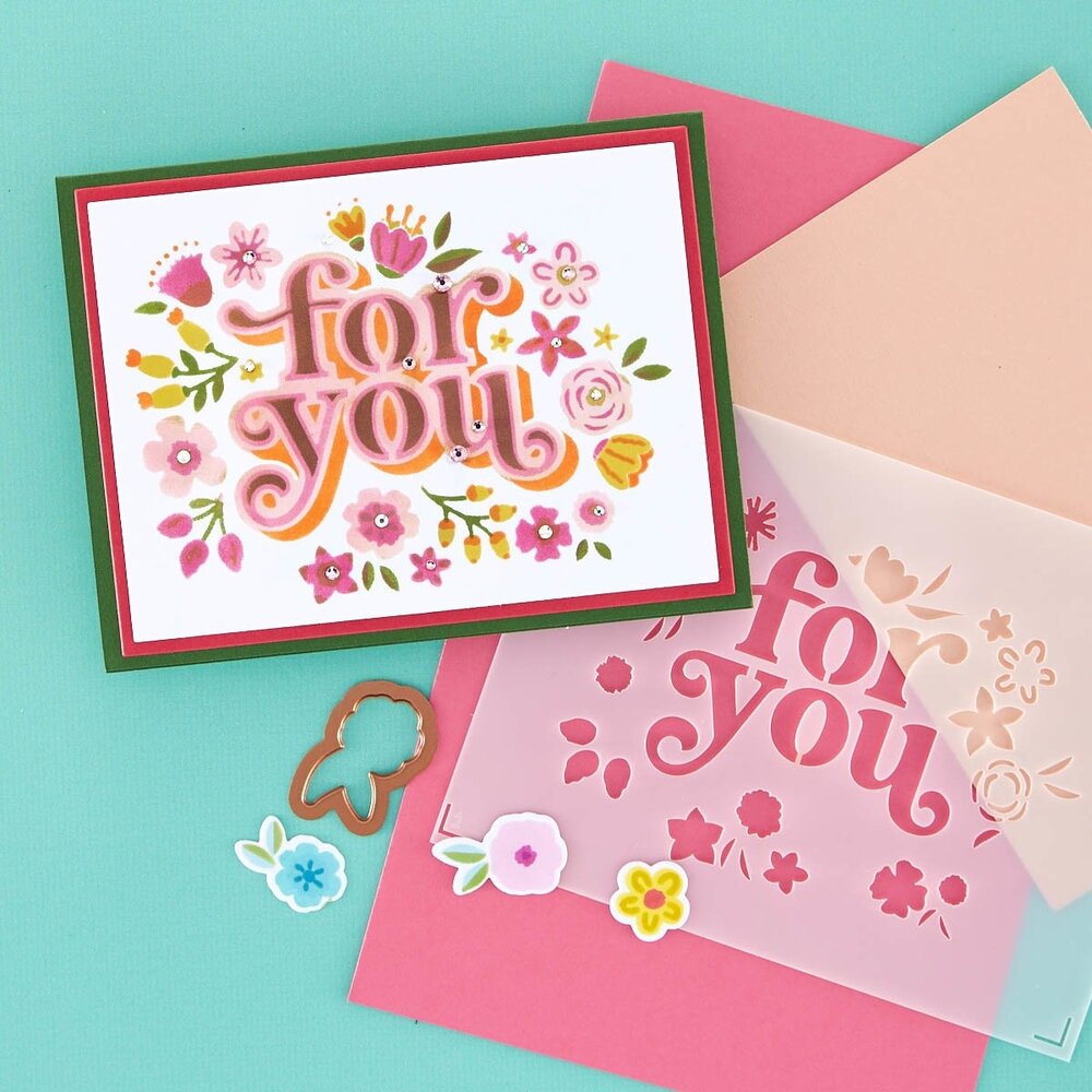 Spellbinders Floral For You Stencil and Die Bundle (BD-0749) (OUTLET) Spellbinders Floral For You Stencil and Die Bundle (BD-0749) (OUTLET)