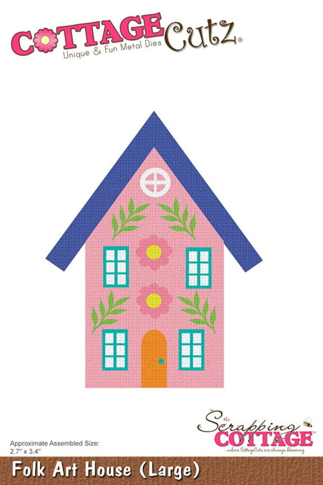 Scrapping Cottage Folk Art House (Large) (CC-1200) (OUTLET)
