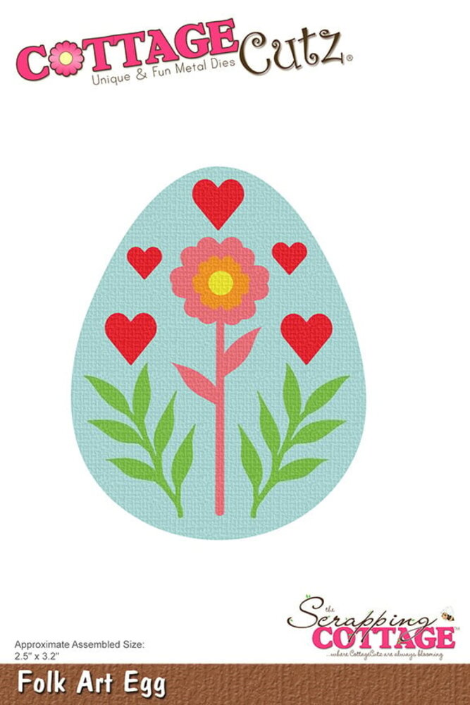 Scrapping Cottage Folk Art Egg (CC-1193) (OUTLET)