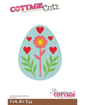 Scrapping Cottage Folk Art Egg (CC-1193) (OUTLET)