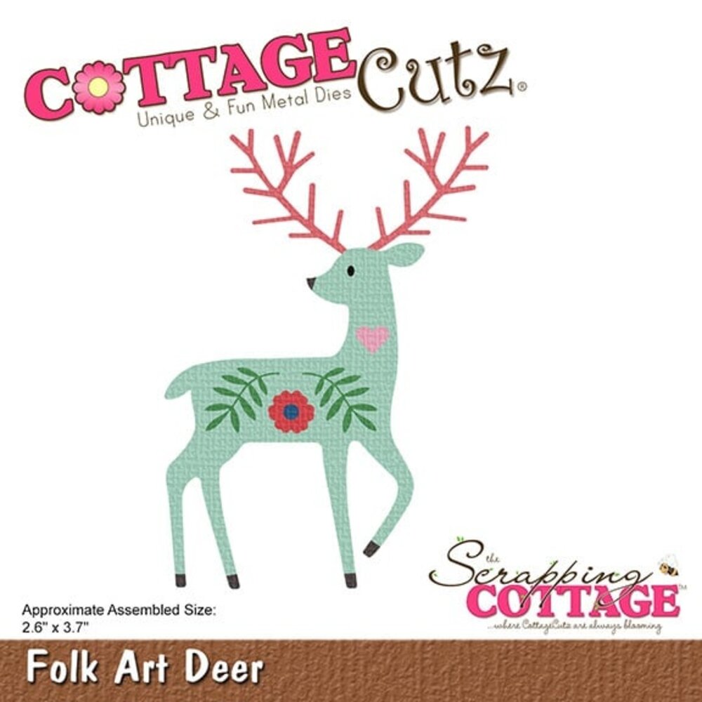 Scrapping Cottage Folk Art Deer (CC-1192) (OUTLET)