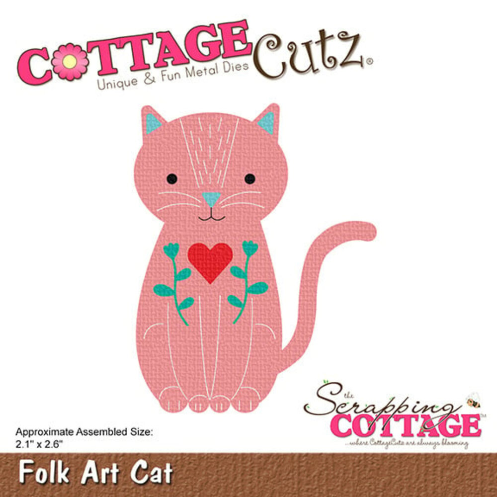 Scrapping Cottage Folk Art Cat (CC-1191) (OUTLET) Scrapping Cottage Folk Art Cat (CC-1191) (OUTLET)