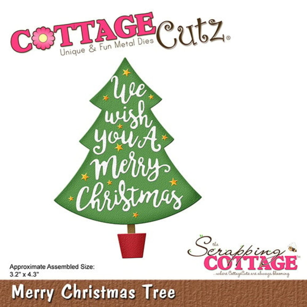 Scrapping Cottage Merry Christmas Tree (CC-1083) (OUTLET)