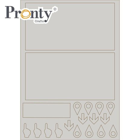 Pronty Crafts Grey Chipboard A4 Natasja's Design Album (492.001.050) (OUTLET)