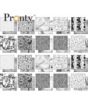 Pronty Crafts Numbers and Letters 21x21cm Deco Paper (20pcs) (471.201.009) (OUTLET)
