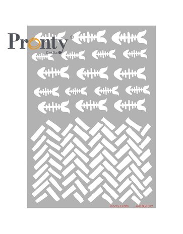 Pronty Crafts Stencil Purrrfect Fishbone A5 (470.806.019) (OUTLET)