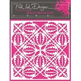 Pink Ink Designs Holly Medallion 7x7 Inch Stencil (PINKST028) (OUTLET)