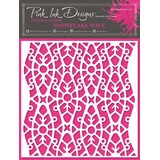 Pink Ink Designs Snowflake Wave 7x7 Inch Stencil (PINKST026) (OUTLET)