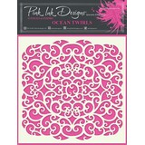 Pink Ink Designs Ocean Twirls Stencil (PINKST022) (OUTLET)