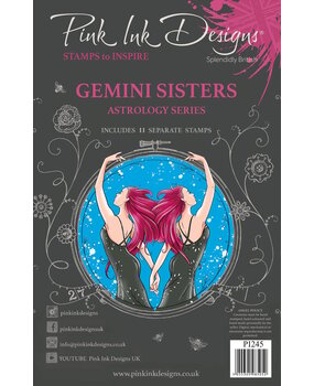 Pink Ink Designs Gemini Sisters A5 Clear Stamps (PI245) (OUTLET)