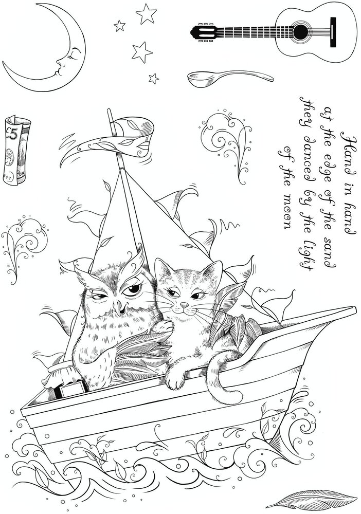 Pink Ink Designs The Owl & The Pussycat A5 Clear Stamps (PI221) (OUTLET) Pink Ink Designs The Owl & The Pussycat A5 Clear Stamps (PI221) (OUTLET)