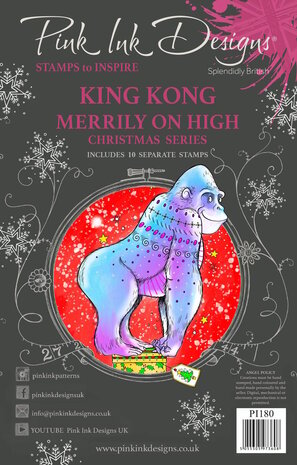 Pink Ink Designs King Kong Merrily On High A5 Clear Stamps (PI180) (OUTLET)