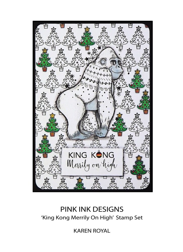 Pink Ink Designs King Kong Merrily On High A5 Clear Stamps (PI180) (OUTLET)