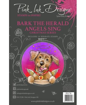 Pink Ink Designs Bark The Herald Angels Sing A5 Clear Stamps (PI178) (OUTLET)
