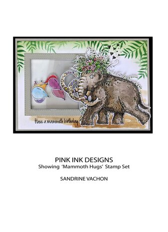 Pink Ink Designs Mammoth Hugs A5 Clear Stamp (PI171) (OUTLET)