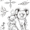 Pink Ink Designs Koala-ty Hugs A5 Clear Stamp (PI166) (OUTLET)
