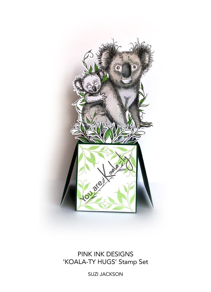 Pink Ink Designs Koala-ty Hugs A5 Clear Stamp (PI166) (OUTLET)