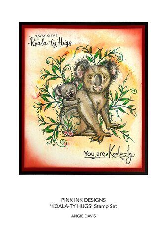 Pink Ink Designs Koala-ty Hugs A5 Clear Stamp (PI166) (OUTLET)