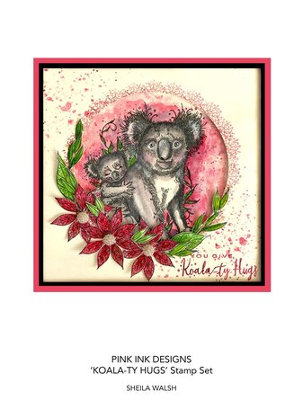 Pink Ink Designs Koala-ty Hugs A5 Clear Stamp (PI166) (OUTLET)