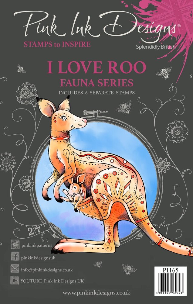 Pink Ink Designs I Love Roo A5 Clear Stamp (PI165) (OUTLET)