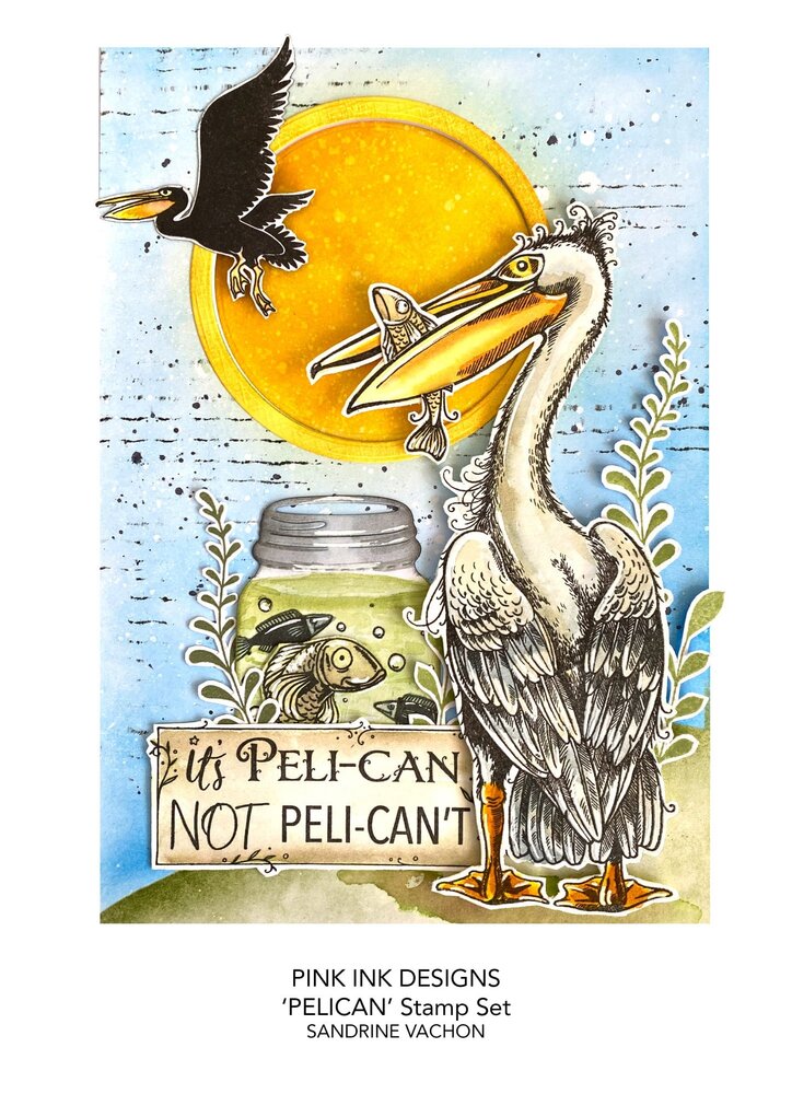 Pink Ink Designs Pelican A5 Clear Stamp (PI164) (OUTLET)