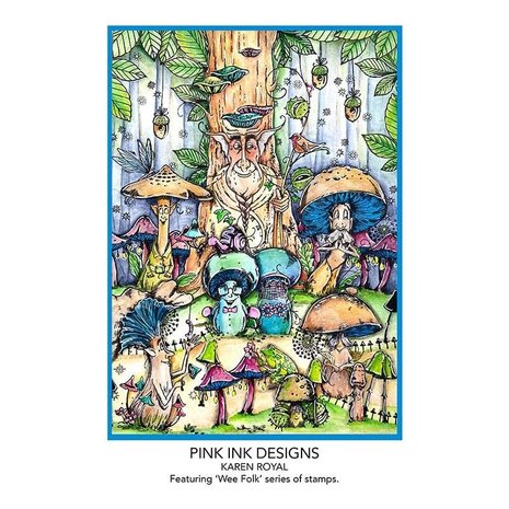 Pink Ink Designs Oyster Frills A6 Clear Stamp (PI117) (OUTLET)