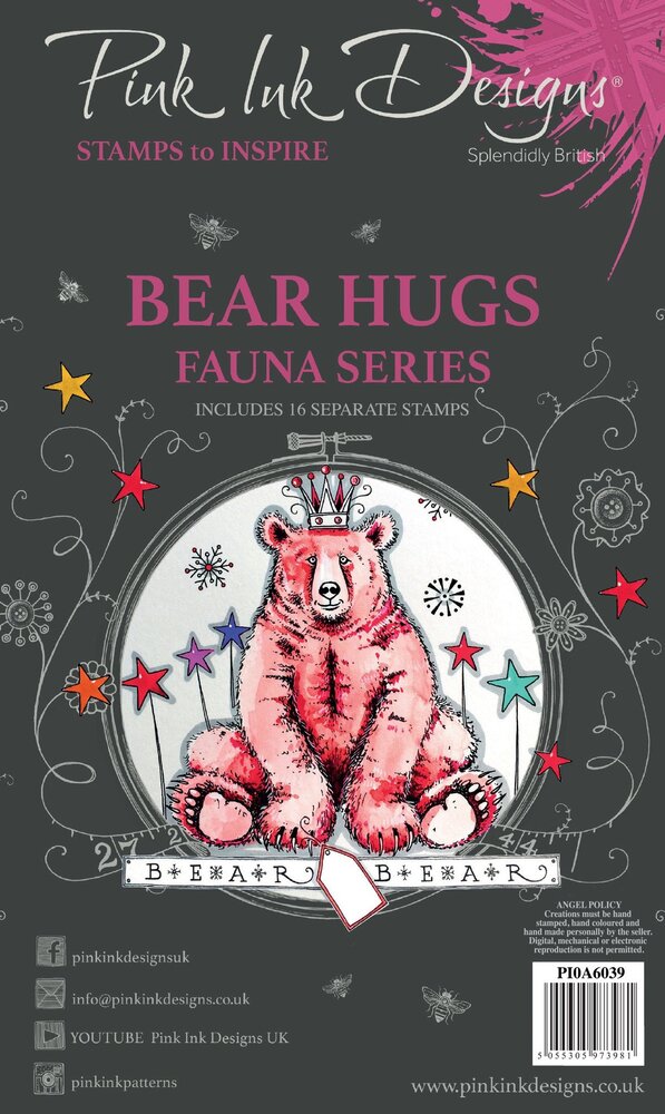 Pink Ink Designs Bear Hugs A6 Clear Stamps (PI0A6039) (OUTLET) Pink Ink Designs Bear Hugs A6 Clear Stamps (PI0A6039) (OUTLET)