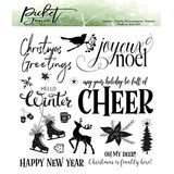 Picket Fence Studios Joyeux Noel 6x6 Inch Clear Stamps (C-129) (OUTLET)