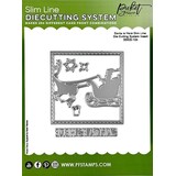 Picket Fence Studios Santa is Here Slim Line 4x4 Inch Die Cutting System Insert (SDCS-124) (OUTLET)
