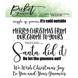 Picket Fence Studios A Gnome Christmas 4x4 Inch Clear Stamps (C-126) (OUTLET)