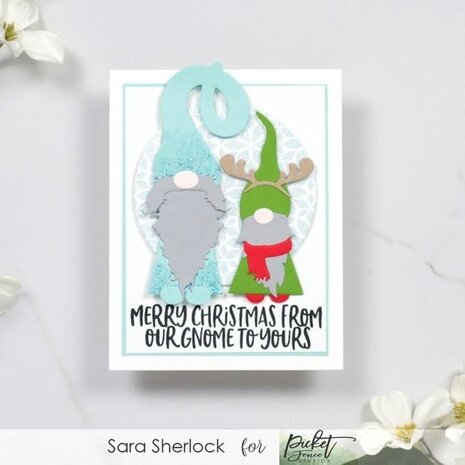 Picket Fence Studios A Gnome Christmas 4x4 Inch Clear Stamps (C-126) (OUTLET)