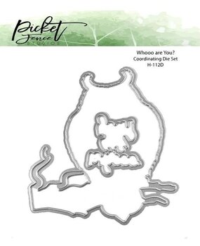 Picket Fence Studios Whooo are You? 4x4 Inch Dies (H-112D) (OUTLET)