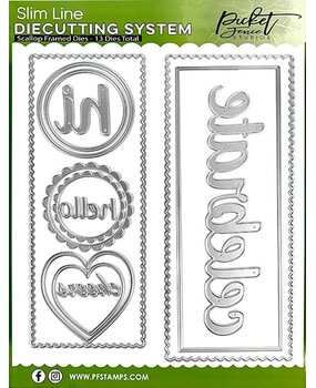 Picket Fence Studios Scallop Framed Slim Line Die Cutting System (SDCS-113) (OUTLET)